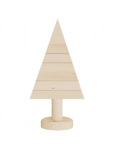 Alberi di Natale Decorativi in Legno 2pz 30cm Massello di Pino