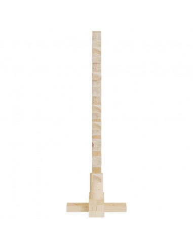 Albero di Natale Decorativo in Legno 60 cm Legno Massello Pino