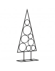 Albero di Natale Decorativo in Metallo Nero 60 cm 2