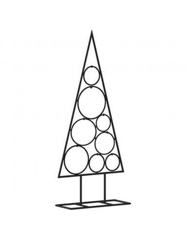 Albero di Natale Decorativo in Metallo Nero 60 cm