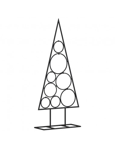 Albero di Natale Decorativo in Metallo Nero 60 cm
