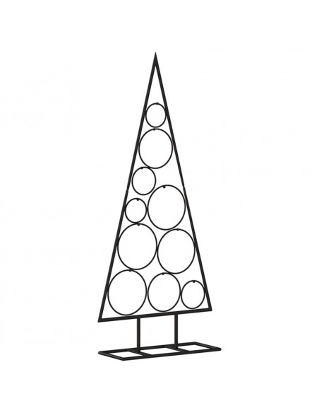 Albero di Natale Decorativo in Metallo Nero 90 cm