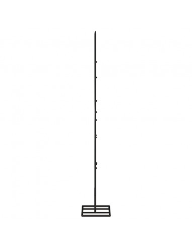 Albero di Natale Decorativo in Metallo Nero 90 cm