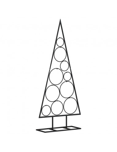 Albero di Natale Decorativo in Metallo Nero 90 cm