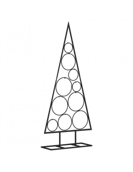 Albero di Natale Decorativo in Metallo Nero 90 cm