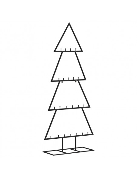 Albero di Natale Decorativo in Metallo Nero 125 cm