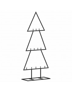 Albero di Natale Decorativo in Metallo Nero 60 cm 2
