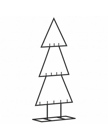 Albero di Natale Decorativo in Metallo Nero 60 cm