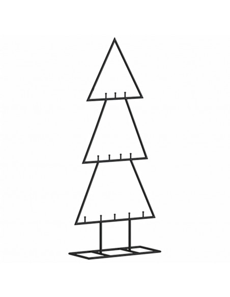 Albero di Natale Decorativo in Metallo Nero 60 cm