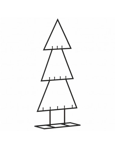 Albero di Natale Decorativo in Metallo Nero 60 cm
