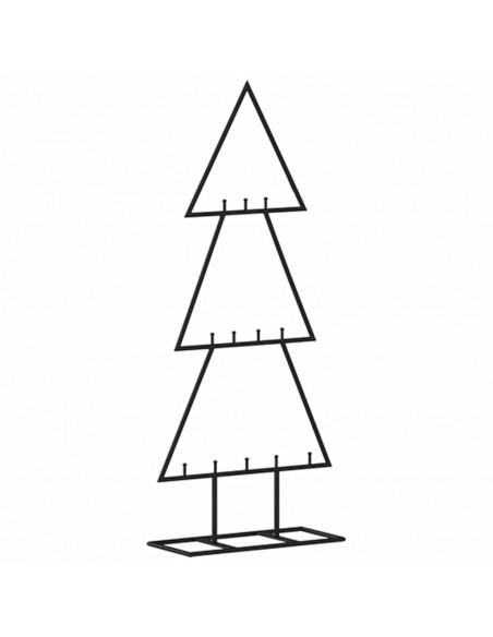 Albero di Natale Decorativo in Metallo Nero 60 cm