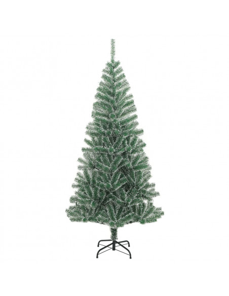 Albero di Natale Artificiale con 300 LED Palline e Neve 210 cm