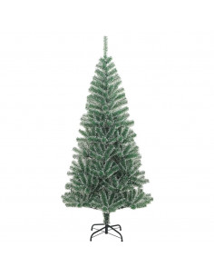 Albero di Natale Artificiale con 300 LED Palline e Neve 240 cm 2