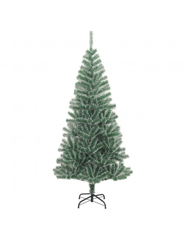 Albero di Natale Artificiale con 300 LED Palline e Neve 210 cm