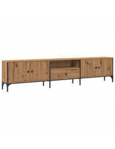 Mobile TV Cassetto Rovere Artigianale 200x25x44cm in Truciolato 2