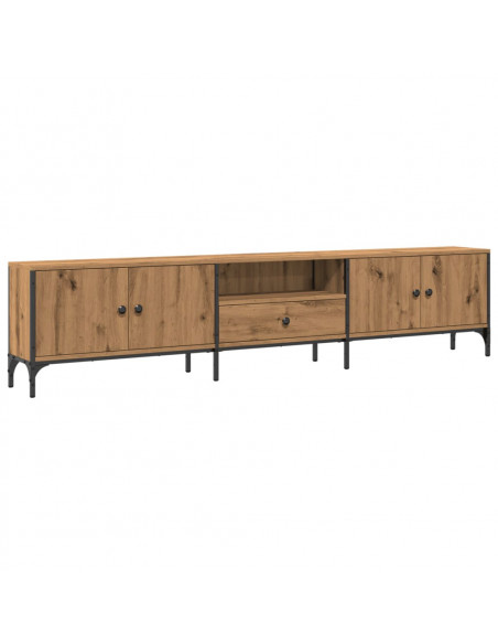 Mobile TV Cassetto Rovere Artigianale 200x25x44cm in Truciolato
