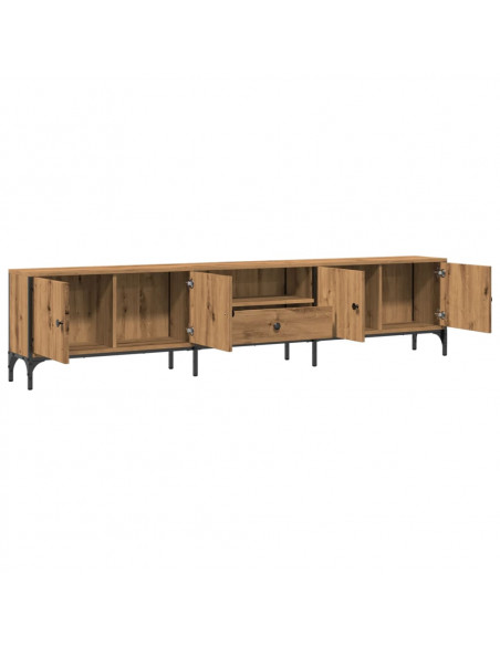 Mobile TV Cassetto Rovere Artigianale 200x25x44cm in Truciolato