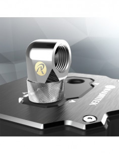 RAIJINTEK RACCORDO 90GR MF0906 SILVER (6pcs) compatibile con G1/4