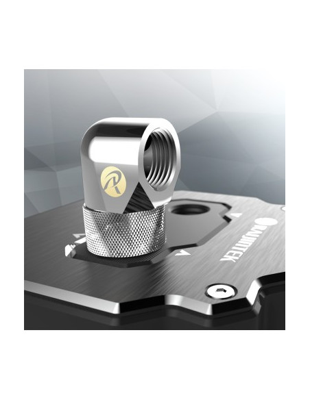 RAIJINTEK RACCORDO 90GR MF0906 SILVER (6pcs) compatibile con G1/4