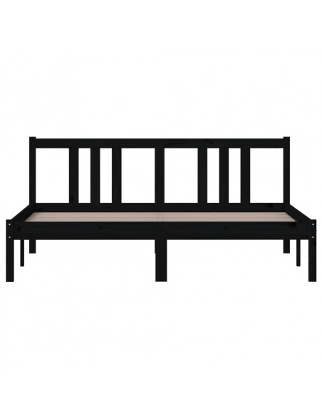 Giroletto Nero in Legno Massello 150x200 cm King Size