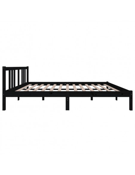 Giroletto Nero in Legno Massello 150x200 cm King Size