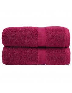 Asciugamani Ospiti 2 pz Bordeaux 30x50 cm 600gsm 100% Cotone 2
