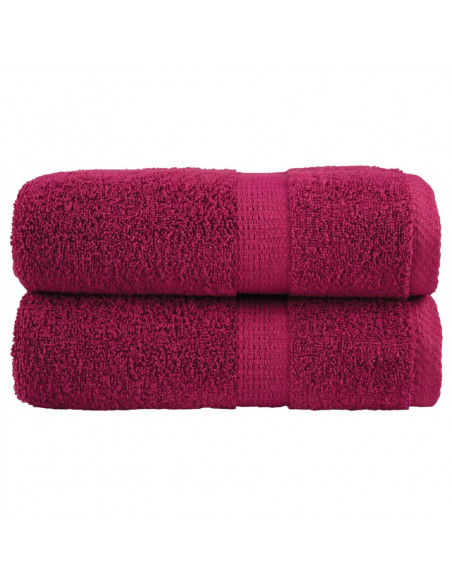 Asciugamani Ospiti 2 pz Bordeaux 30x50 cm 600gsm 100% Cotone
