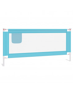 Sponda Letto di Sicurezza per Bambini Blu 200x25 cm in Tessuto