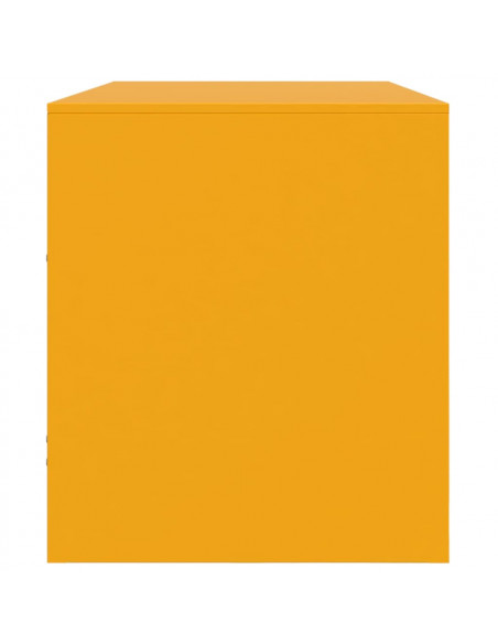 Mobile Porta TV Giallo Senape 99x39x44 cm in Acciaio