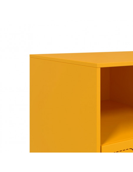 Mobile Porta TV Giallo Senape 99x39x44 cm in Acciaio