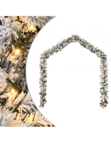 Ghirlanda Natalizia con Luci a LED 5 m in PVC Verde