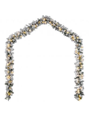 Ghirlanda Natalizia con Luci a LED 5 m in PVC Verde