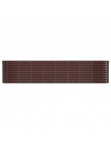 Letto Giardino Acciaio Verniciato a Polvere 332x40x68cm Marrone