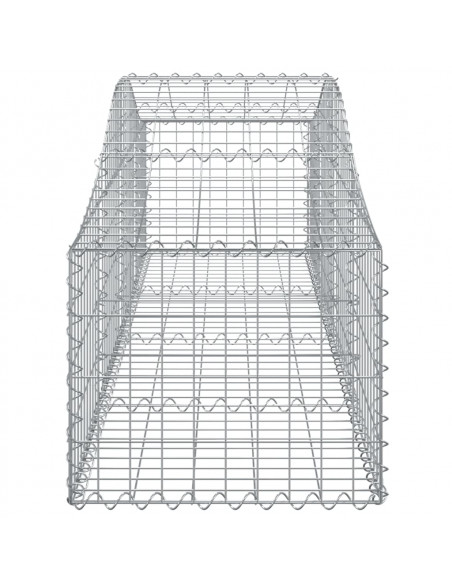 Cesti Gabbioni ad Arco 12 pz 200x50x40/60 cm Ferro Zincato