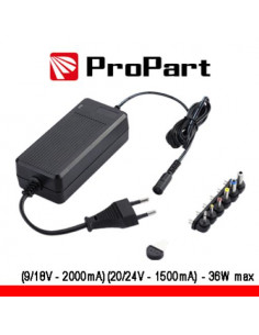 PROPART ALIMENTATORE UNIVERSALE MULTI 9-24V 2000-1500MA 36W MAX