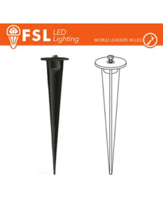 Nero picchetto per Faretto giardino orientabile