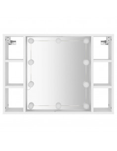 Mobile a Specchio con LED Bianco 76x15x55 cm 2