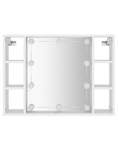 Mobile a Specchio con LED Bianco 76x15x55 cm