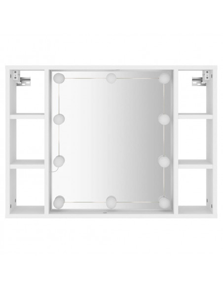 Mobile a Specchio con LED Bianco 76x15x55 cm