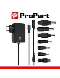 Propart Alimentatore GaN Type C 90W + 7 Connettori DC nero