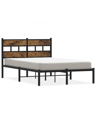 Giroletto senza Materaso in Metallo Rovere Fumo 120x190 cm