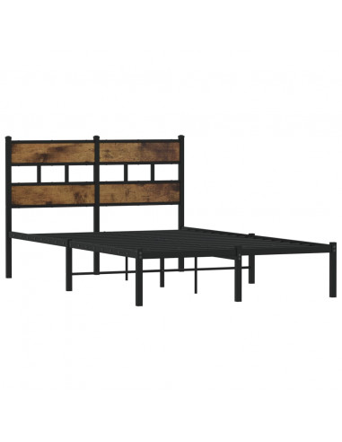 Giroletto senza Materaso in Metallo Rovere Fumo 120x190 cm