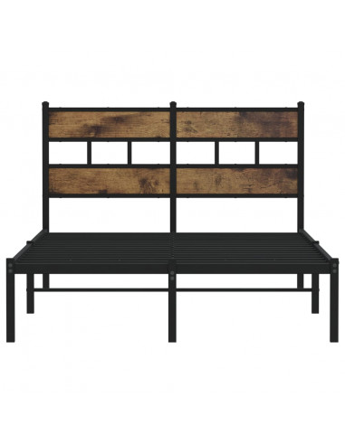 Giroletto senza Materaso in Metallo Rovere Fumo 120x190 cm