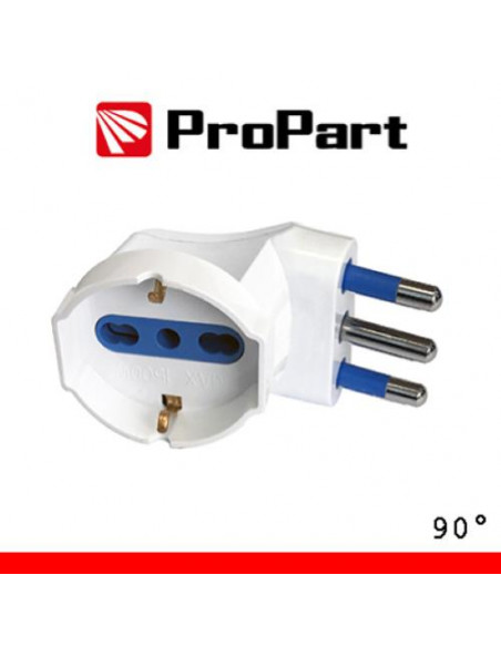 PROPART ADATTATORE SCHUKO 90Â° SPINA16A SALVASPAZIO