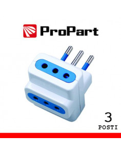 PROPART ADATTATORE 3POS 10A SPINA10A POLYBAG