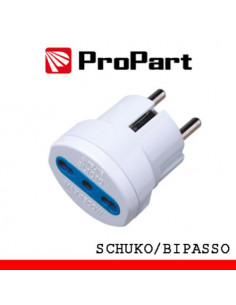 PROPART ADATTATORE BIPASSO SPINA SCHUKO POLYBAG