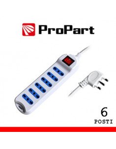 PROPART MULTIPRESA 6POS BIPASSO SPINA16A +INTERR.