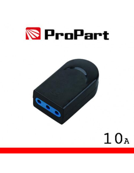 PROPART PRESA 10A 2P+T NERA POLYBAG
