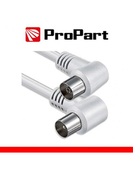 PROPART CAVO ANTENNA TV IEC 2.5M SP-PR 90Â° BIANCO