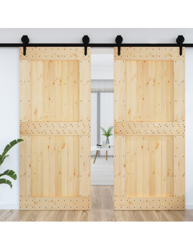 Porta NARVIK 100x210 cm in Legno Massello di Pino